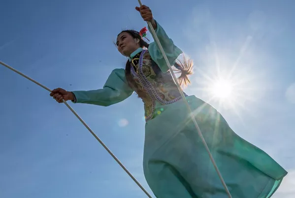 دختران قزاقستانی در لباس سنتی خود در جشن نوروز دختران قزاقستانی در لباس سنتی خود در جشن نوروز - اسپوتنیک ایران