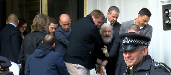 بازداشت آسانژ توسط پلیس بریتانیا بازداشت آسانژ توسط پلیس بریتانیا - اسپوتنیک ایران