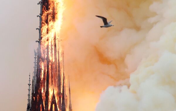 شعله های آتش در کلیسای نوتردام پاریس - اسپوتنیک ایران  