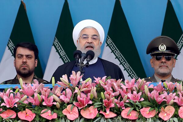 سخنرانی حسن روحانی ، رئیس جمهور ایران در مراسم بزرگداشت روز ارتش  جمهوری اسلامی - اسپوتنیک ایران  