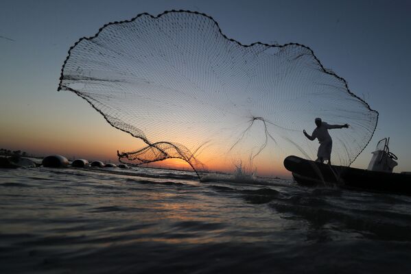 ماهیگیر در خلیج ساحل ابوظبی، امارات متحده عربی - اسپوتنیک ایران  