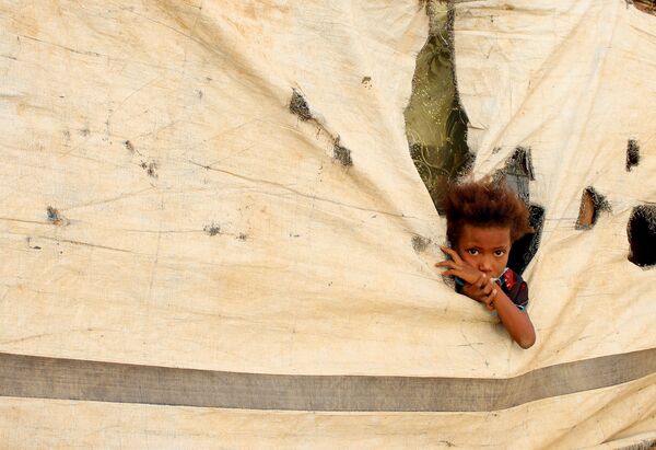 یک کودک در اردوگاه استان عبس، یمن - اسپوتنیک ایران  