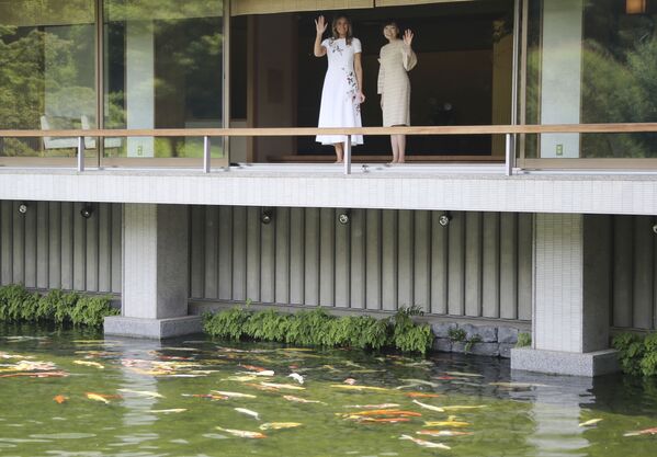 بانوی اول آمریکا و همسر نخست وزیر ژاپن در توکیو - اسپوتنیک ایران  