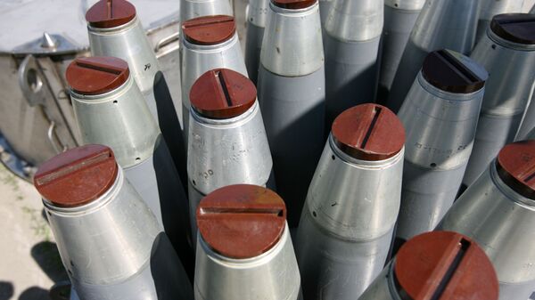Образцы снарядов с вероятным оснащением химическим зарядом - اسپوتنیک ایران  