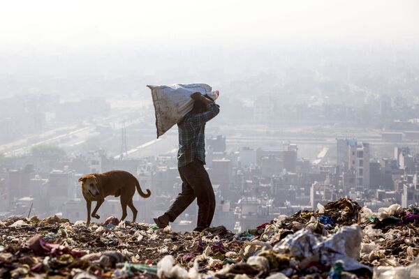 مرد هندی در دهلی نو زباله ها را برای تبدیل انخاب می کند - اسپوتنیک ایران  