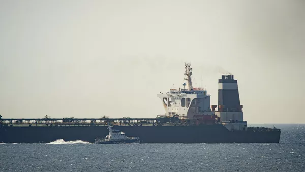 A view of the Grace 1 super tanker in the British territory of Gibraltar, Thursday, July 4, 2019 - اسپوتنیک ایران  