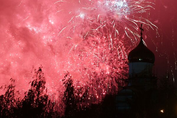 آتش بازی در فستیوال بین المللی  روس تخ در مسکو - اسپوتنیک ایران  