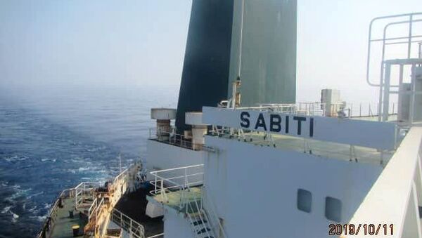 An undated picture shows the Iranian-owned Sabiti oil tanker sailing in Red Sea - اسپوتنیک ایران  