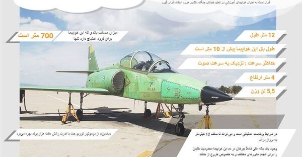 مشخصات هواپیمای جدید رزمی – آموزشی ایران مشخصات هواپیمای جدید رزمی – آموزشی ایران - اسپوتنیک ایران