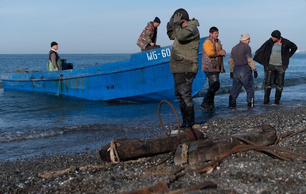 ماهیگیران پس از ماهیگیری از دریای سیاه بازمی‌گردند - اسپوتنیک ایران  