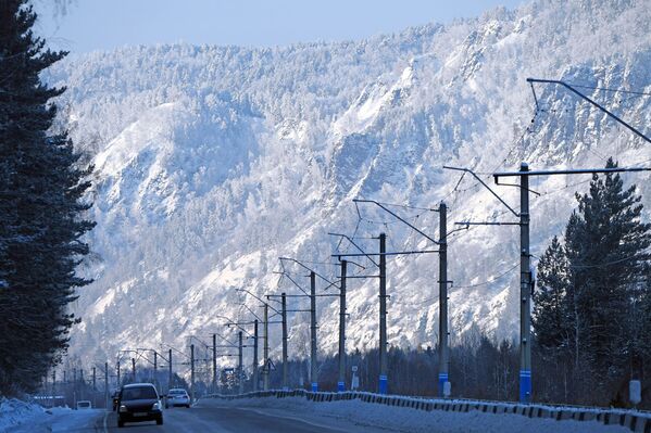  جاده انیسی در نزدیکی شهر دیونوگرسک در ناحیه کراسنویارسک - اسپوتنیک ایران  