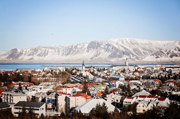 تصویری از نمای شهر در ایسلند - اسپوتنیک ایران  