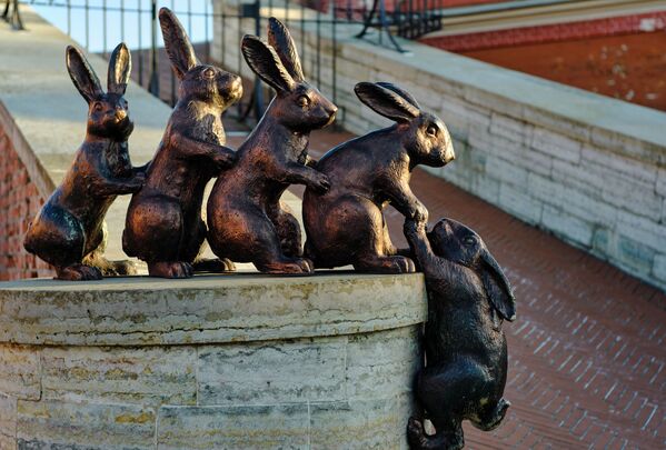مجسمه خرگوش ها در سنت پترزبورگ - اسپوتنیک ایران  