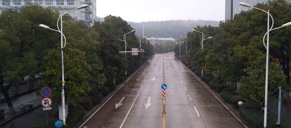 خیابان خالی شهر ووهان چین - اسپوتنیک ایران  