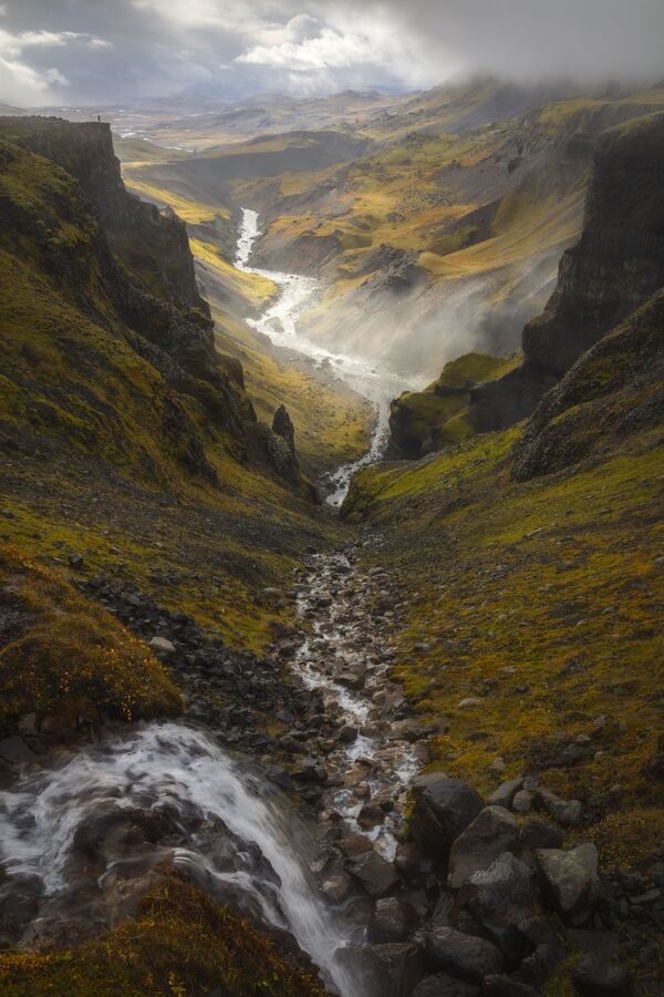 عکسی از آبشارBláfellsá در ایسلند توسط عکاس روس الگ ارشوف - اسپوتنیک ایران  