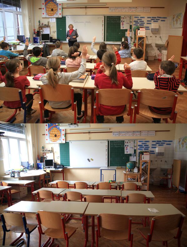 جهان قبل و بعد از هجوم کروناویروس 
مدارس اسلووانی - اسپوتنیک ایران  