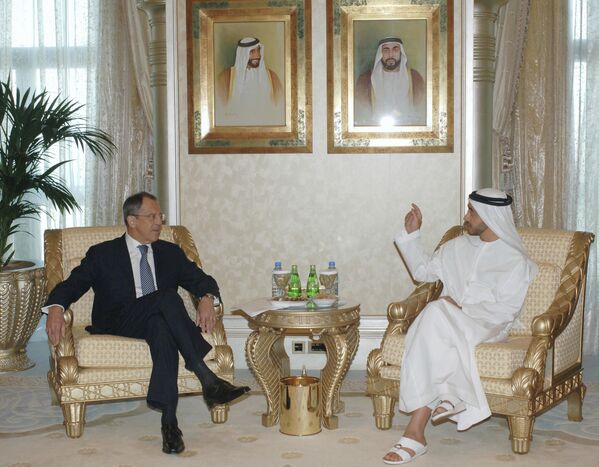 سرگی لاوروف وزیر امورخارجه  روسیه در دیدار با وزیر امور خارجه امارات متحده عربی  - اسپوتنیک ایران  