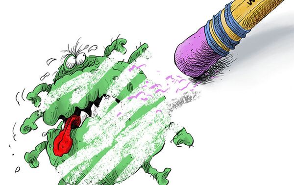اثر مسعود شجاعی طباطبایی در جشنواره بین المللی کارتون ما کرونا را شکست می‌دهیم - اسپوتنیک ایران  