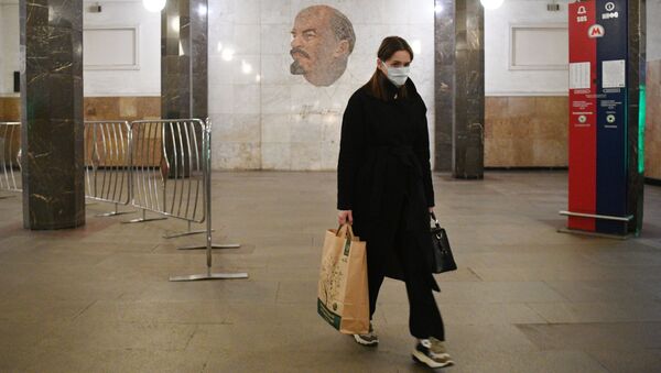 دختری در ایستگاه مترو «کتابخانه لنین» در مسکو - اسپوتنیک ایران  