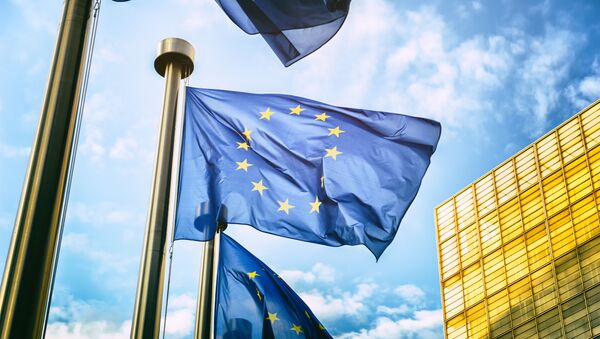 پرچم اتحادیه اروپا در بروکسل - اسپوتنیک ایران  