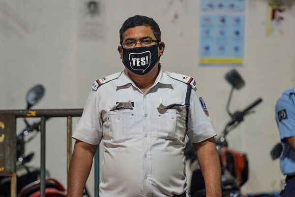 پلیس با ماسک در هند - اسپوتنیک ایران  