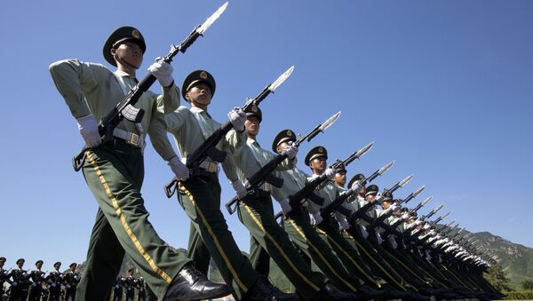 Китайские войска на репетиции предстоящего военного парада в честь 70-летия Победы над фашизмом - اسپوتنیک ایران  
