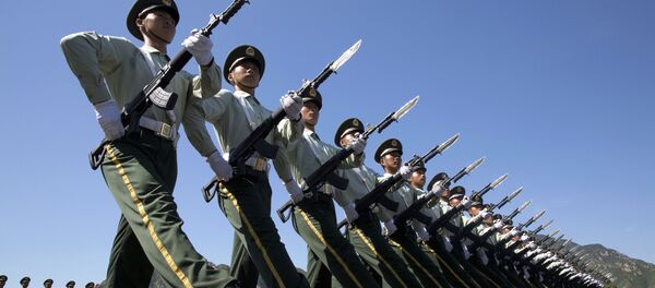 Китайские войска на репетиции предстоящего военного парада в честь 70-летия Победы над фашизмом - اسپوتنیک ایران  