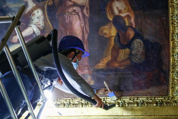 گشایش کاخ - موزه ورسای  پس از پایان قرنطینه کرونایی در پاریس
ضدعفونی کلکسیون - اسپوتنیک ایران  