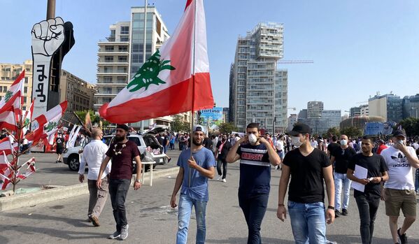  تظاهرات در مرکز بیروت   - اسپوتنیک ایران  