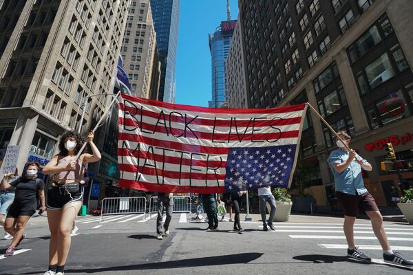 تظاهرات در نیویورک با شعار « زندگی سیاه مهم است» برگزار شد - اسپوتنیک ایران  