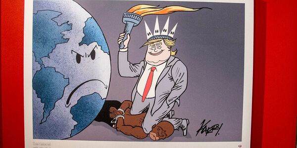 نمایشگاه کاریکاتور «نمی توانم نفس بکشم» در تهران - اسپوتنیک ایران  
