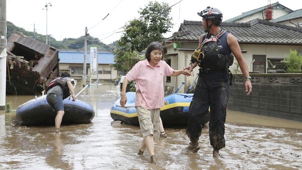 عواقب بارش شدید باران و رانش زمین در ژاپن - اسپوتنیک ایران  