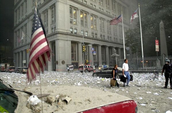 خرابی های ببار آمده  در نتیجه عملیات تروریستی 11 سپتامبر در نیویورک - اسپوتنیک ایران  