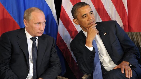 Президент России Владимир Путин и президент США Барак Обама - اسپوتنیک ایران  