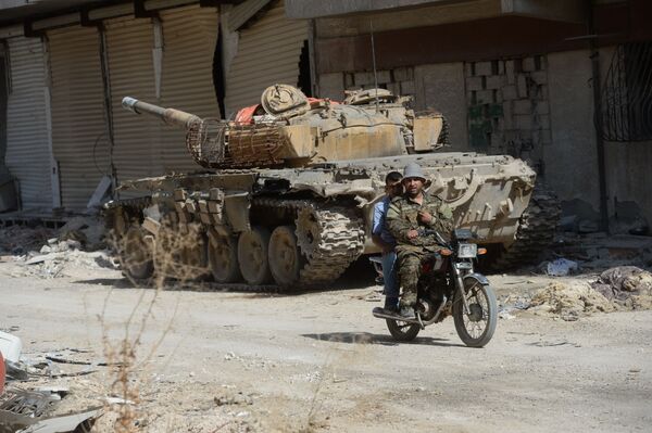 تجهیزات جنگی لشگر چهارم ارتش سوریه در حومه درعا - اسپوتنیک ایران  